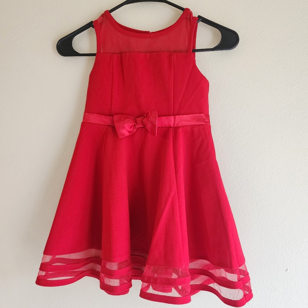 NWT Calvin Klein size 6 girl's Sleeveless Red dress, fit and flare